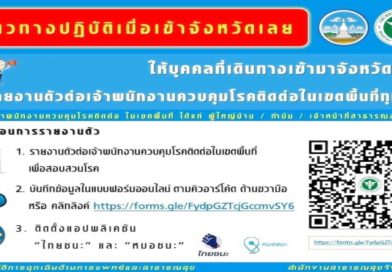 นักศึกษาที่เดินทางกลับมาเมืองเลยทุกคน ต้องรายงานตัวเข้าจังหวัดเลย